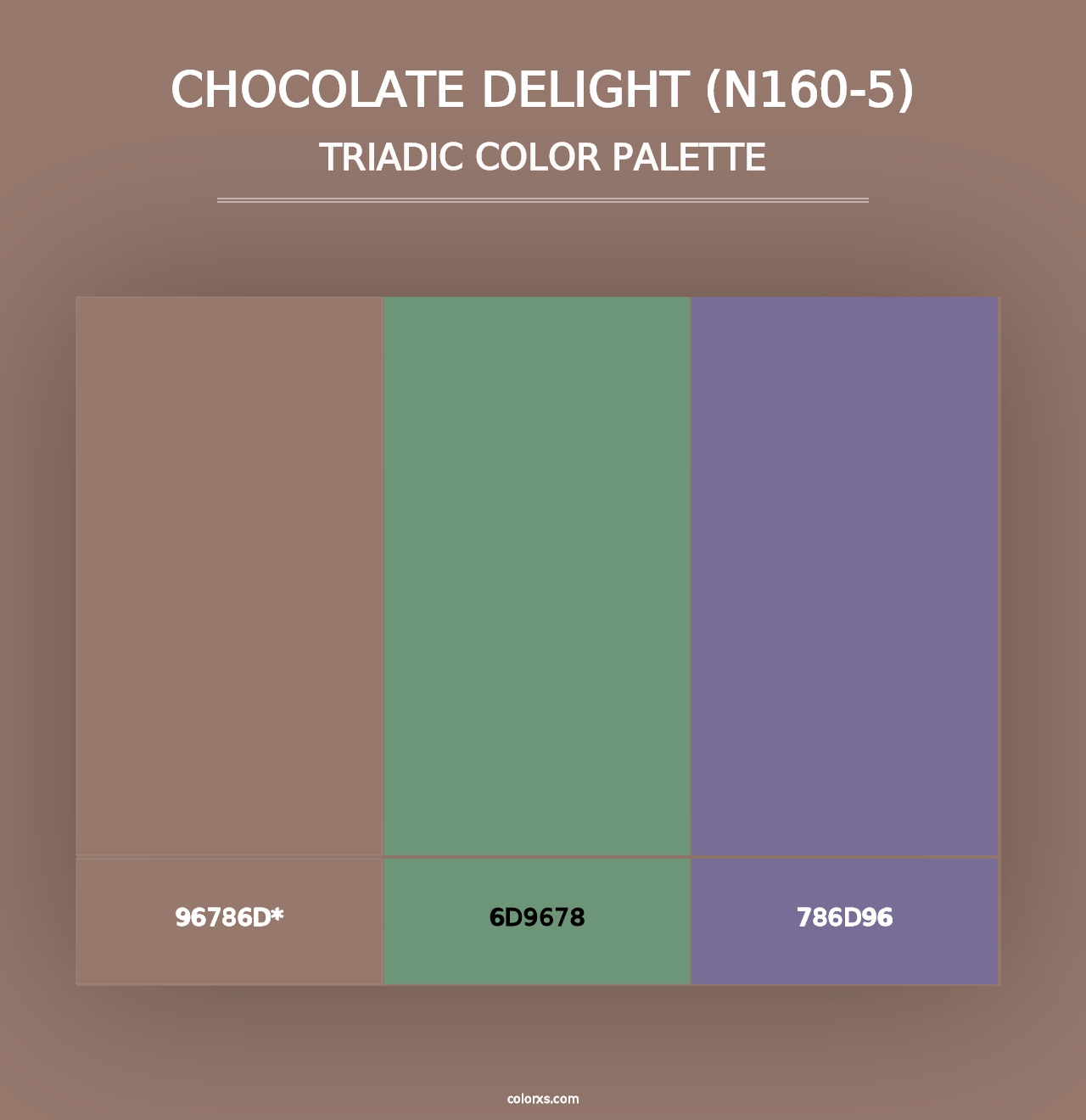 Chocolate Delight (N160-5) - Triadic Color Palette