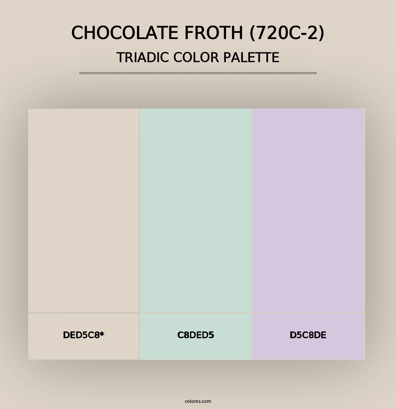 Chocolate Froth (720C-2) - Triadic Color Palette