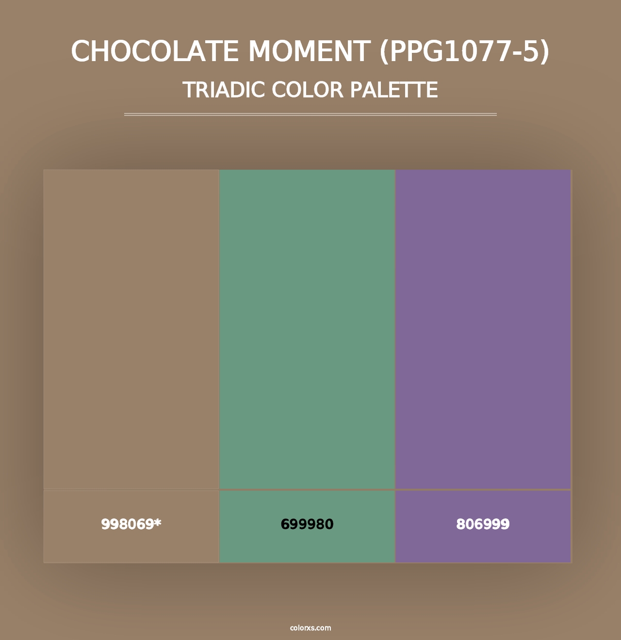 Chocolate Moment (PPG1077-5) - Triadic Color Palette