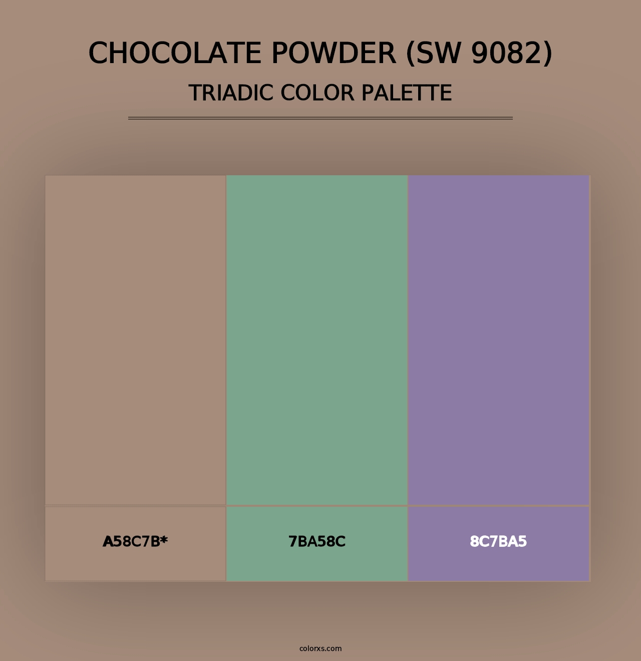 Chocolate Powder (SW 9082) - Triadic Color Palette