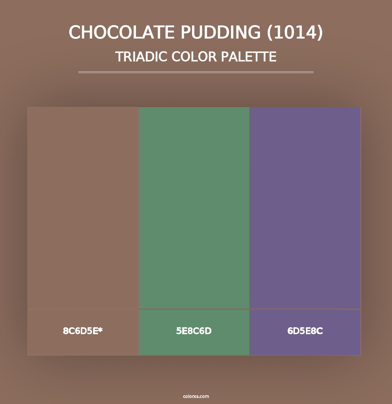 Chocolate Pudding (1014) - Triadic Color Palette