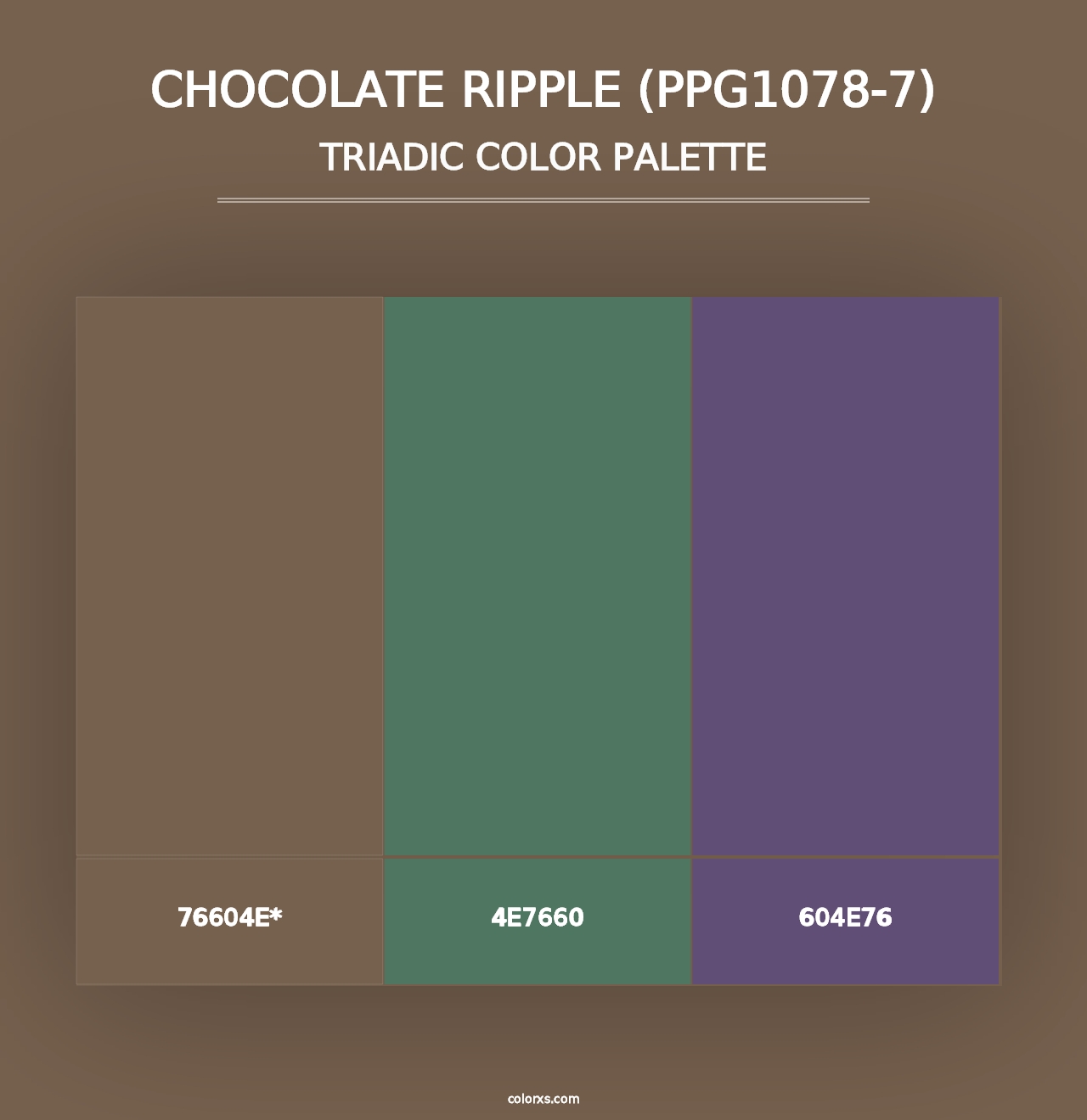 Chocolate Ripple (PPG1078-7) - Triadic Color Palette