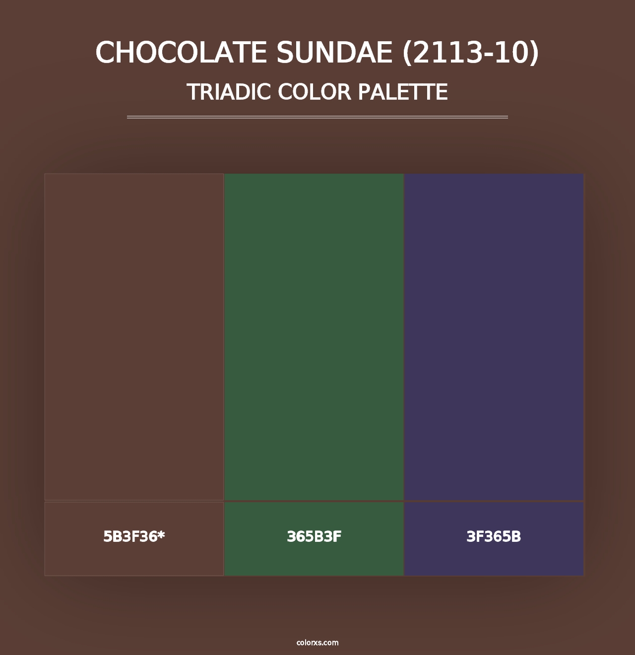 Chocolate Sundae (2113-10) - Triadic Color Palette