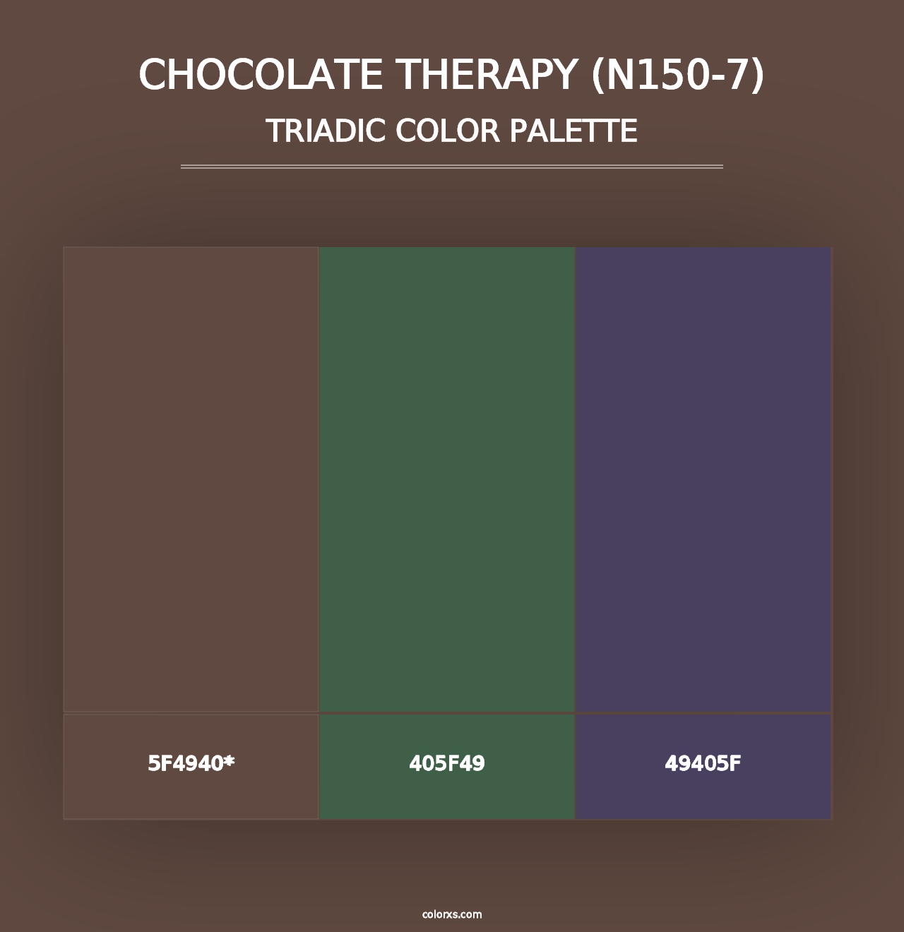 Chocolate Therapy (N150-7) - Triadic Color Palette