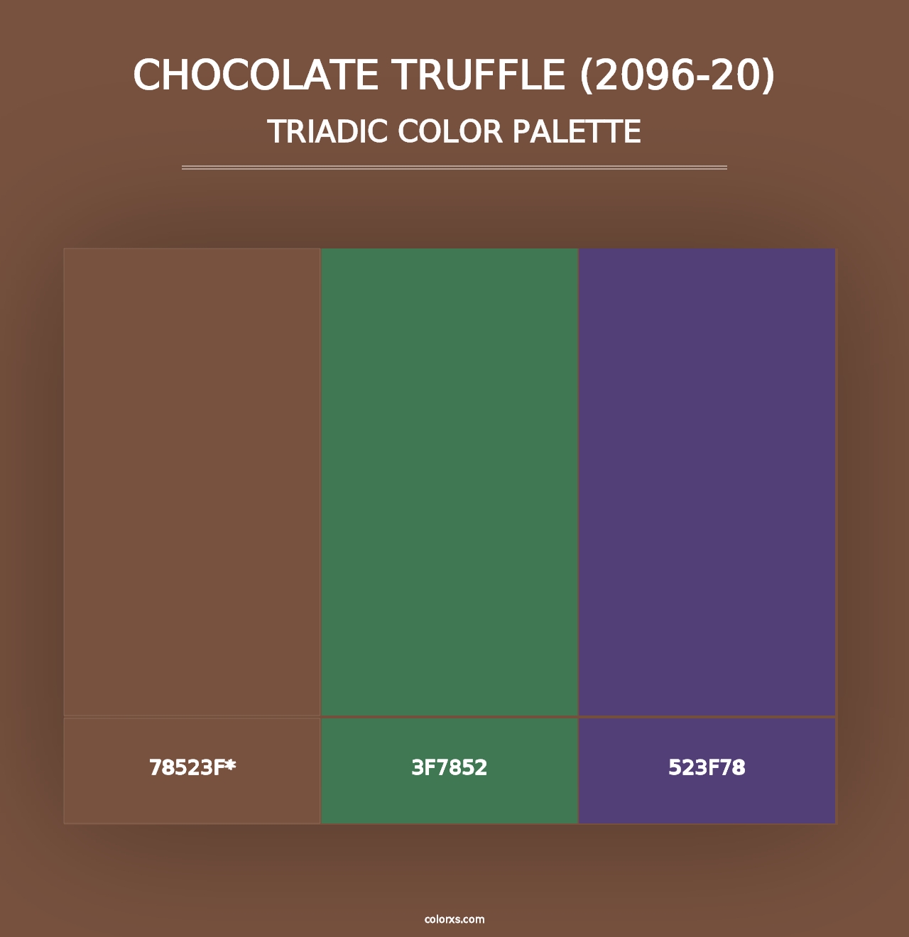 Chocolate Truffle (2096-20) - Triadic Color Palette