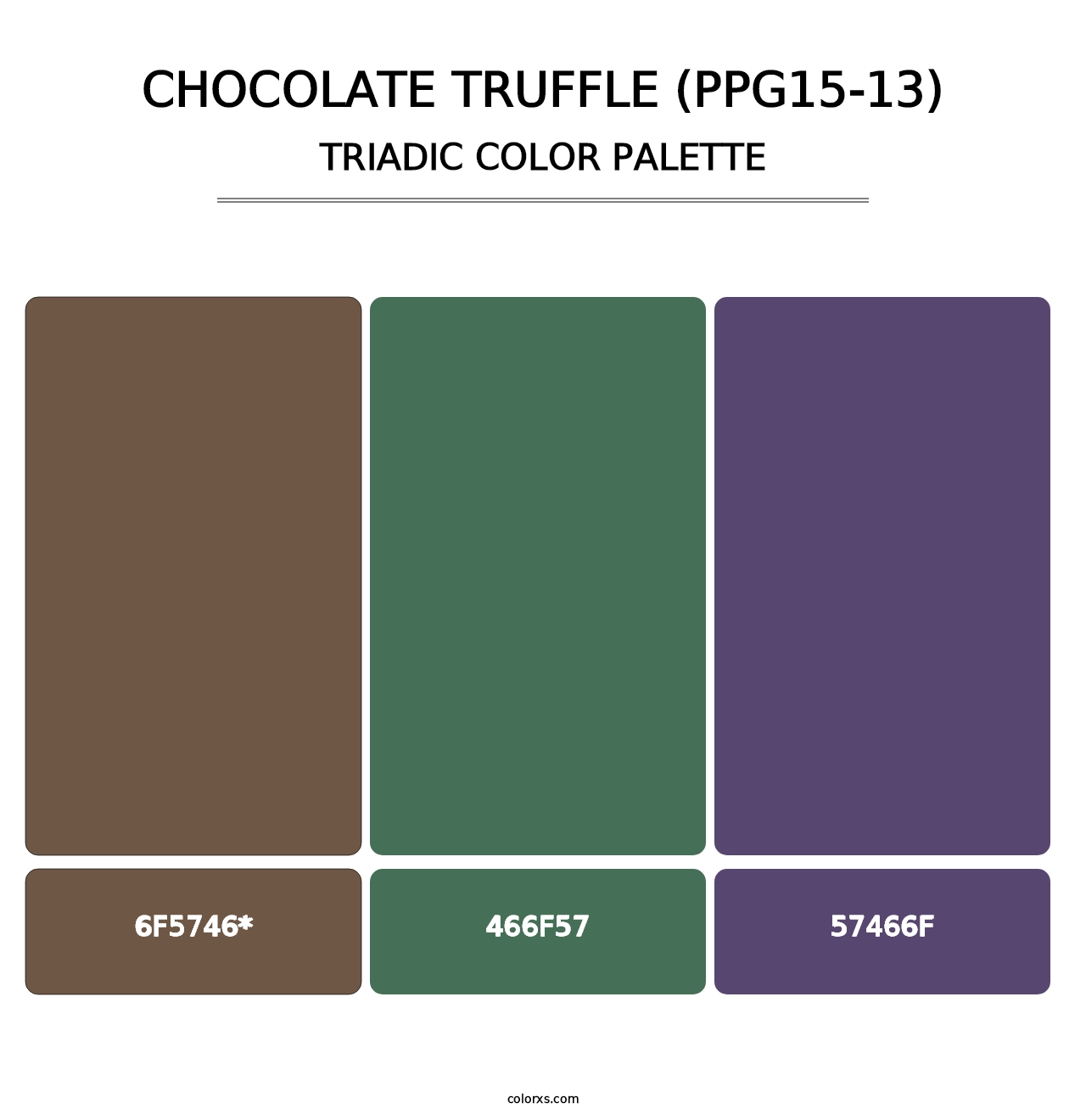 Chocolate Truffle (PPG15-13) - Triadic Color Palette