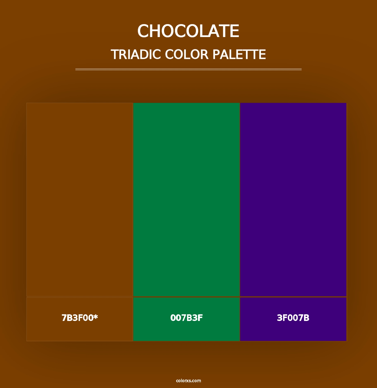 Chocolate - Triadic Color Palette