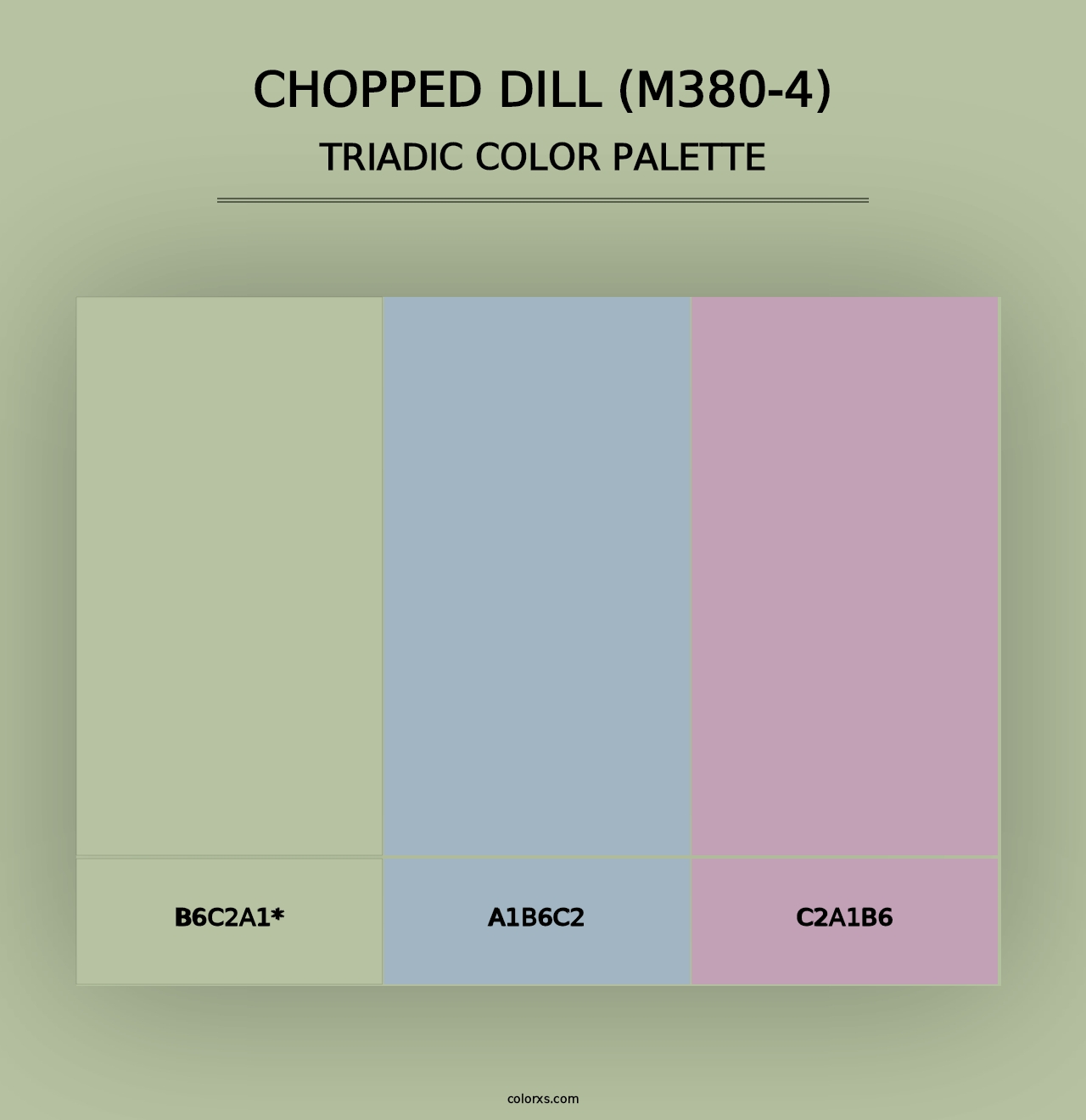 Chopped Dill (M380-4) - Triadic Color Palette