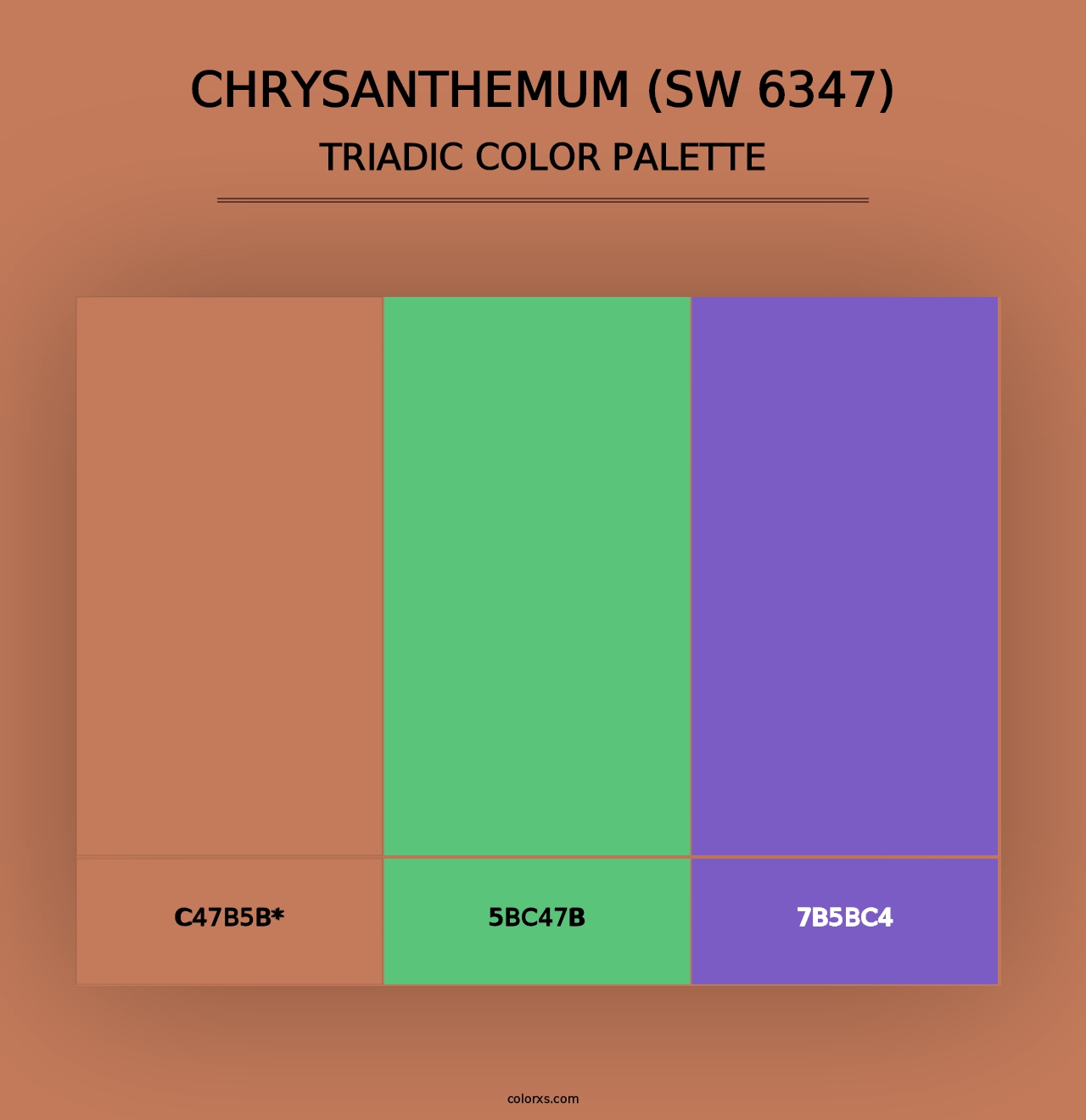 Chrysanthemum (SW 6347) - Triadic Color Palette