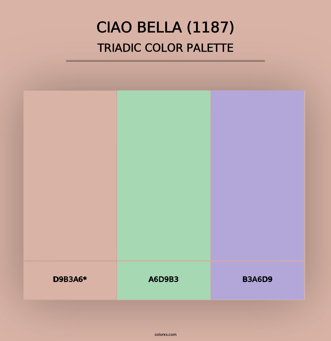 Ciao Bella (1187) - Triadic Color Palette