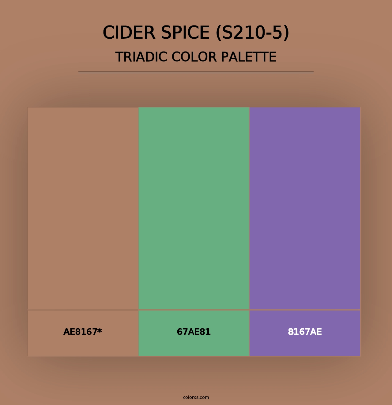 Cider Spice (S210-5) - Triadic Color Palette