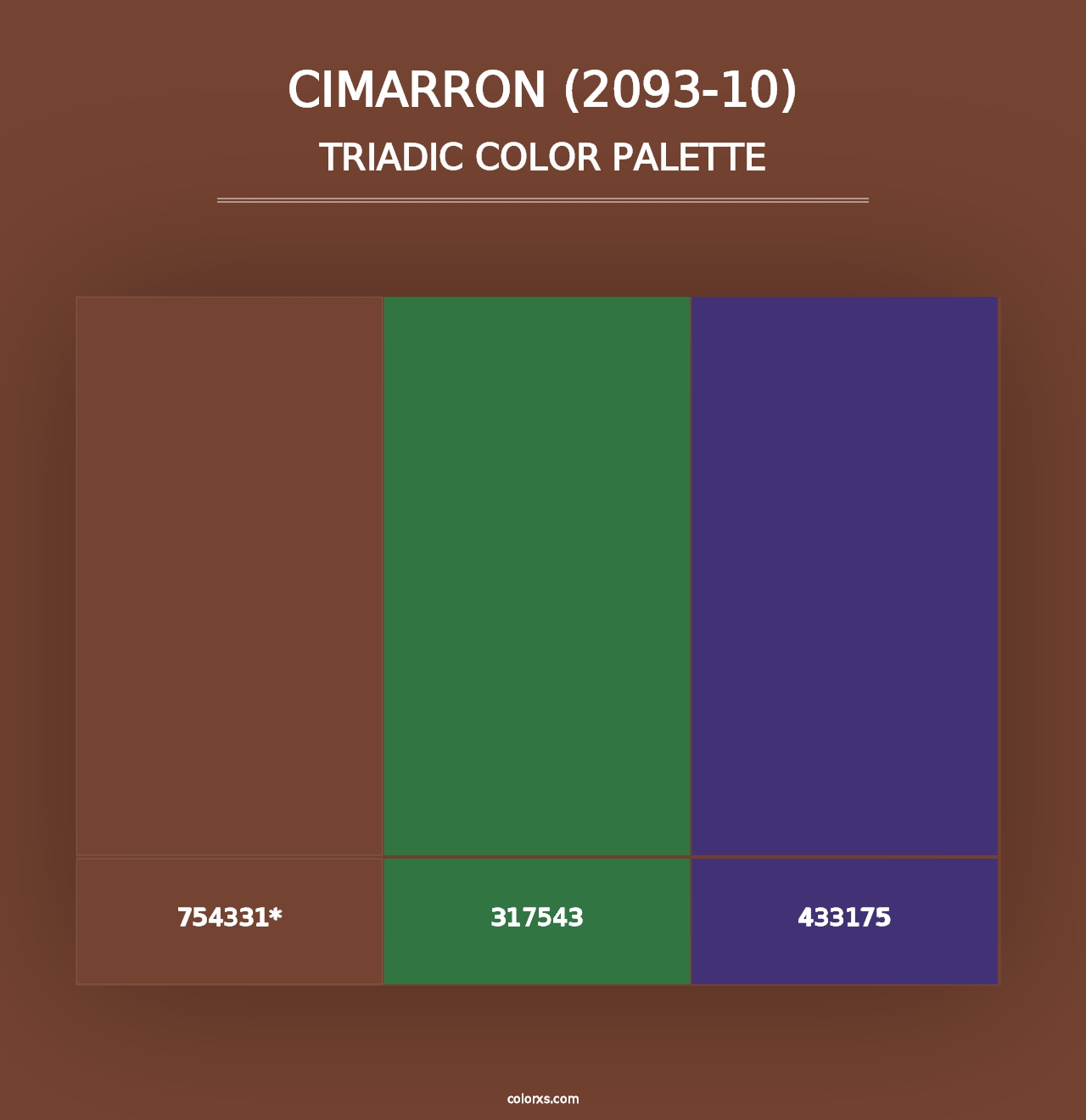 Cimarron (2093-10) - Triadic Color Palette