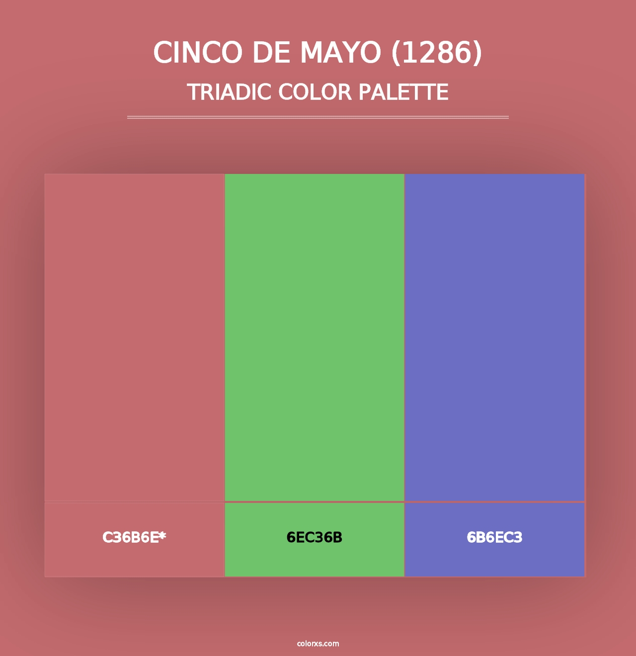 Cinco de Mayo (1286) - Triadic Color Palette