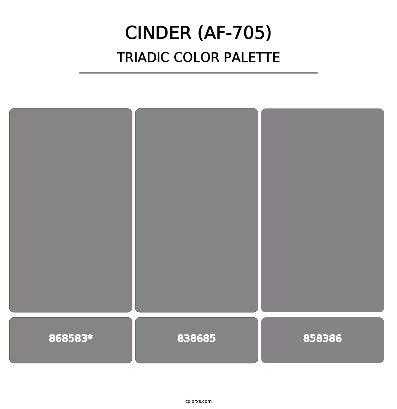 Cinder (AF-705) - Triadic Color Palette