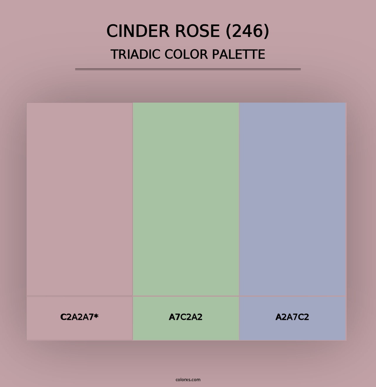 Cinder Rose (246) - Triadic Color Palette