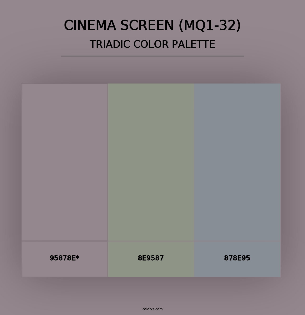 Cinema Screen (MQ1-32) - Triadic Color Palette