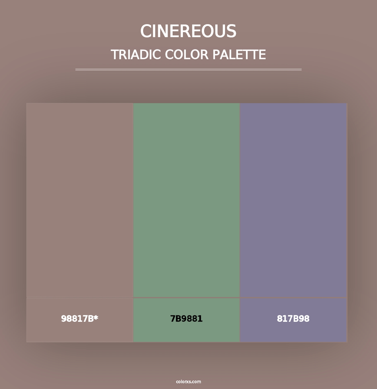 Cinereous - Triadic Color Palette