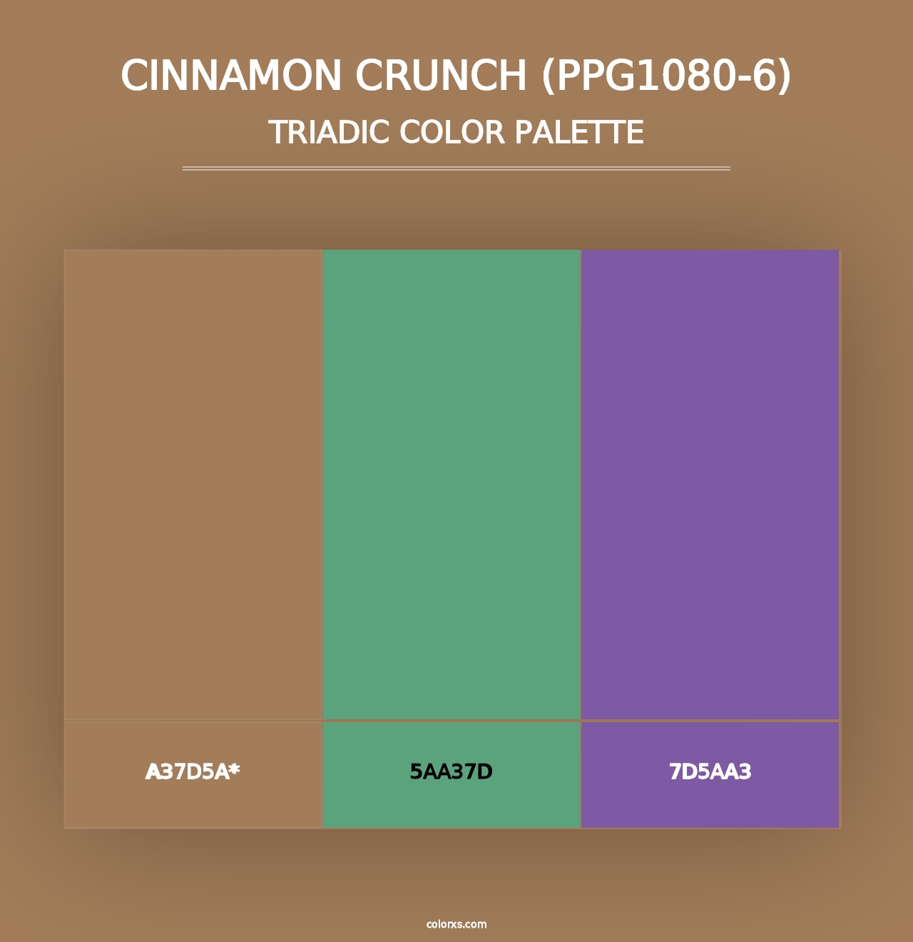 Cinnamon Crunch (PPG1080-6) - Triadic Color Palette