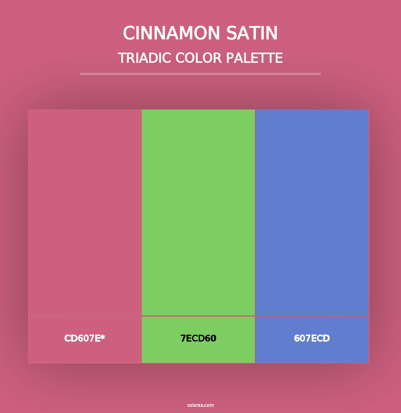 Cinnamon Satin - Triadic Color Palette