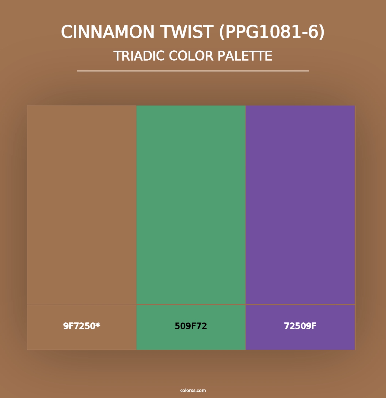 Cinnamon Twist (PPG1081-6) - Triadic Color Palette