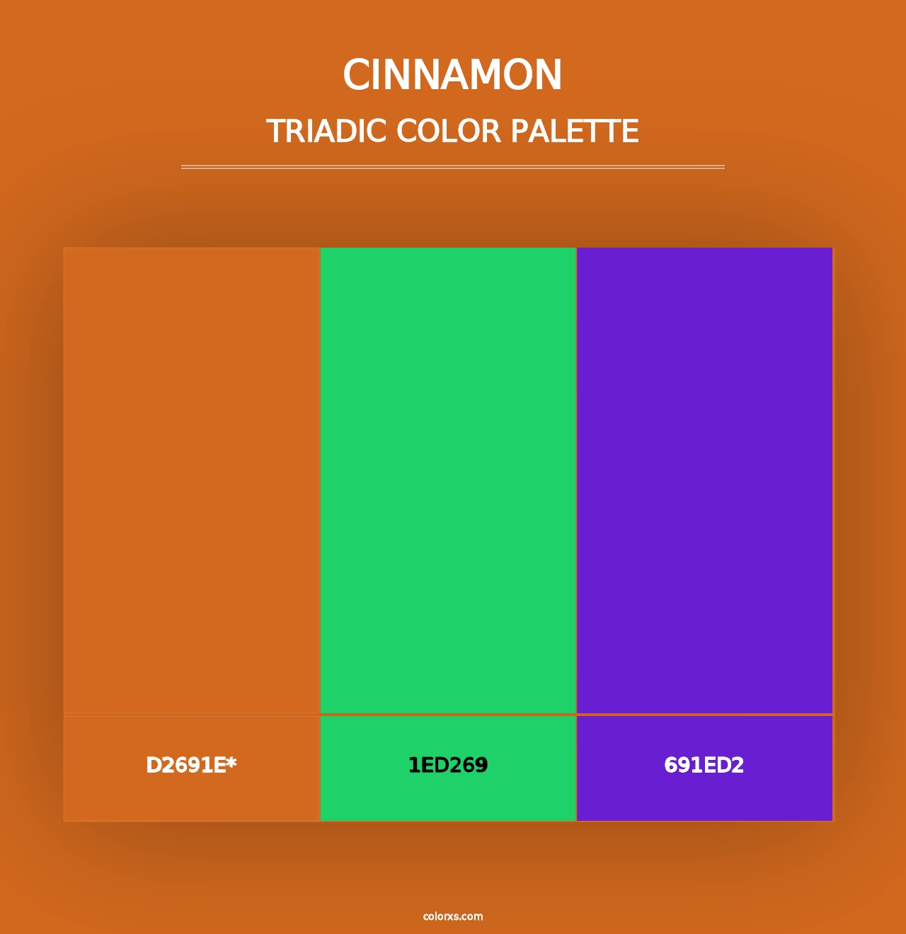 Cinnamon - Triadic Color Palette