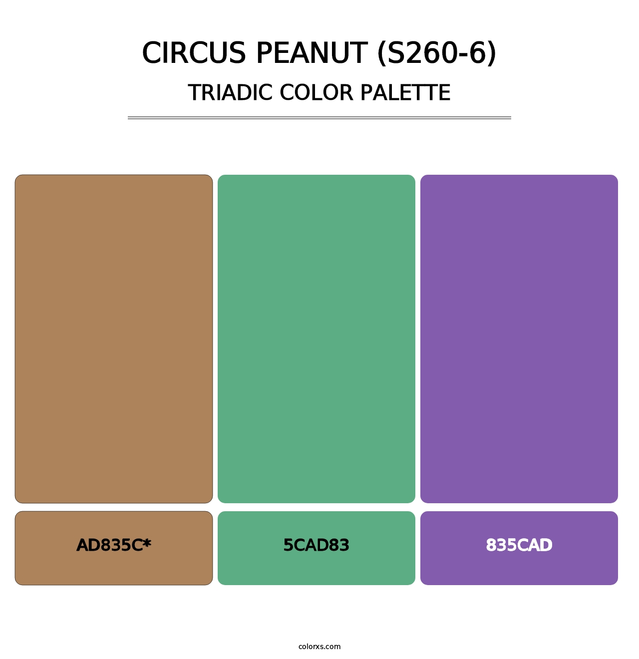 Circus Peanut (S260-6) - Triadic Color Palette