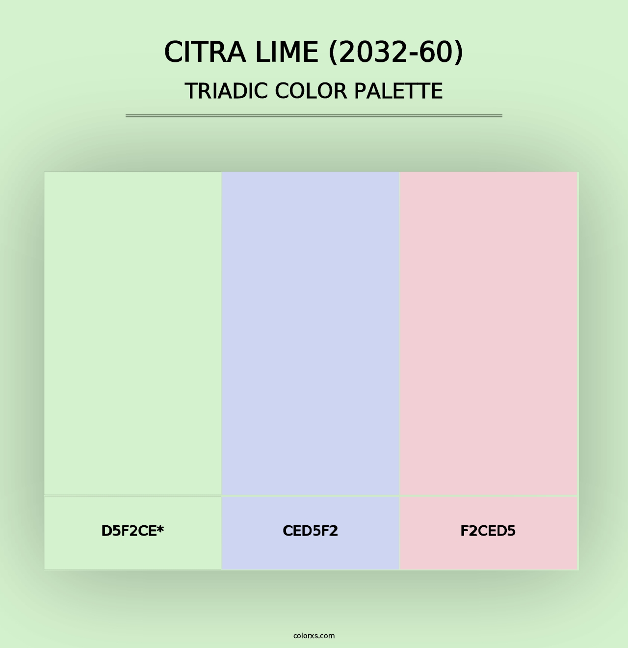 Citra Lime (2032-60) - Triadic Color Palette