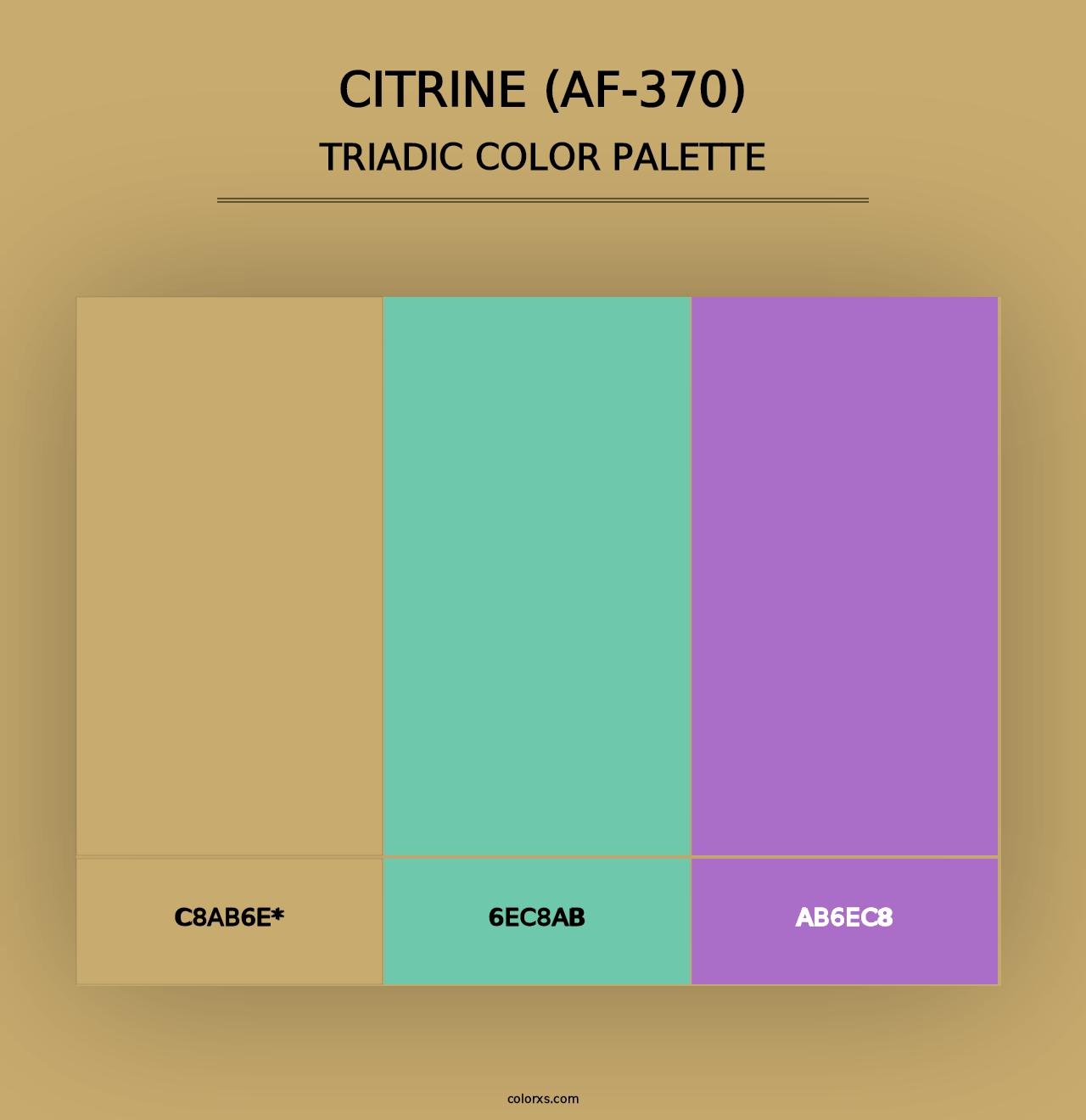 Citrine (AF-370) - Triadic Color Palette