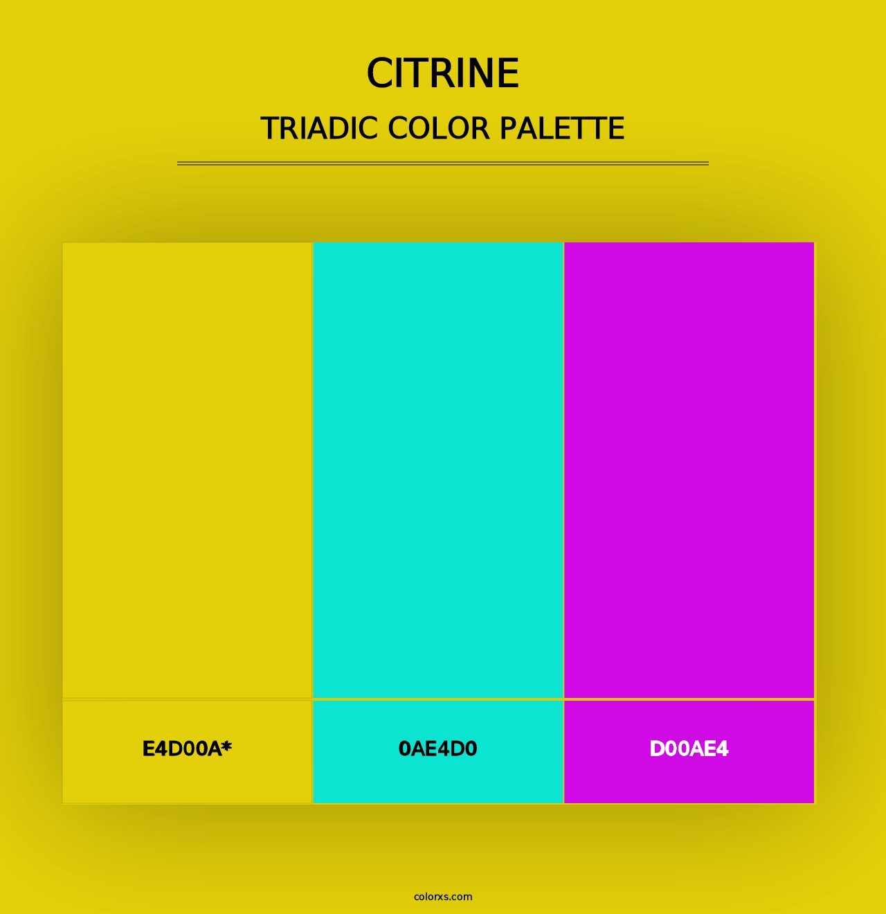 Citrine - Triadic Color Palette