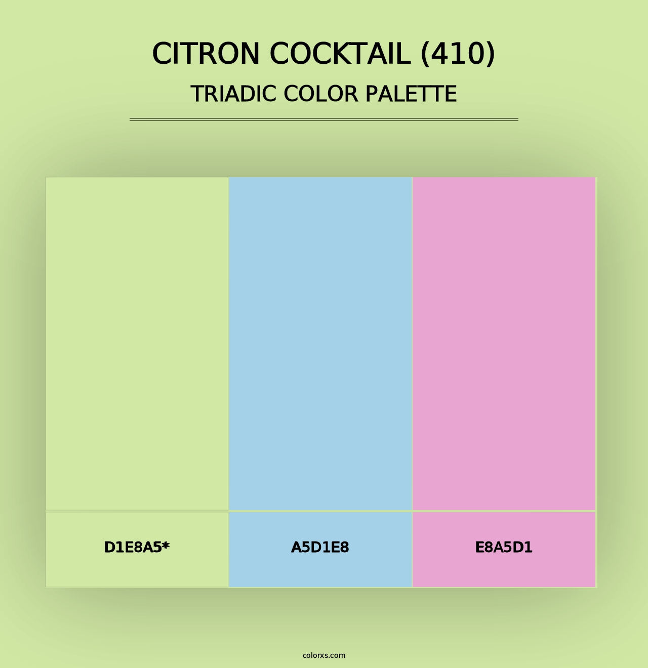 Citron Cocktail (410) - Triadic Color Palette