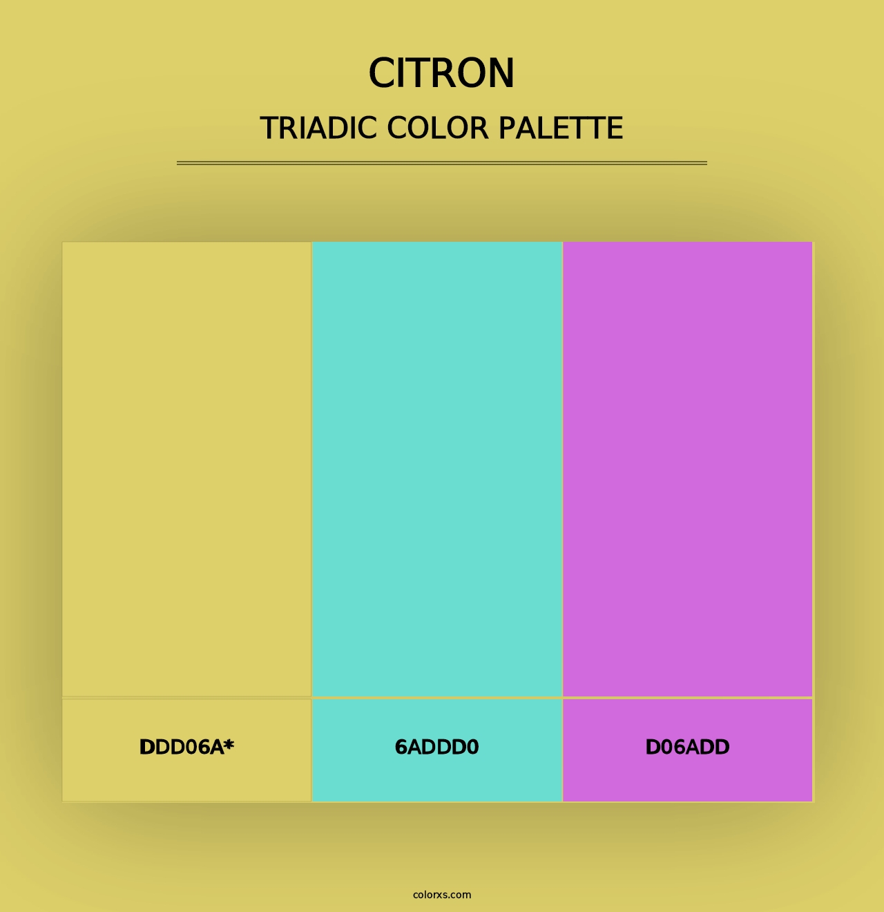 Citron - Triadic Color Palette