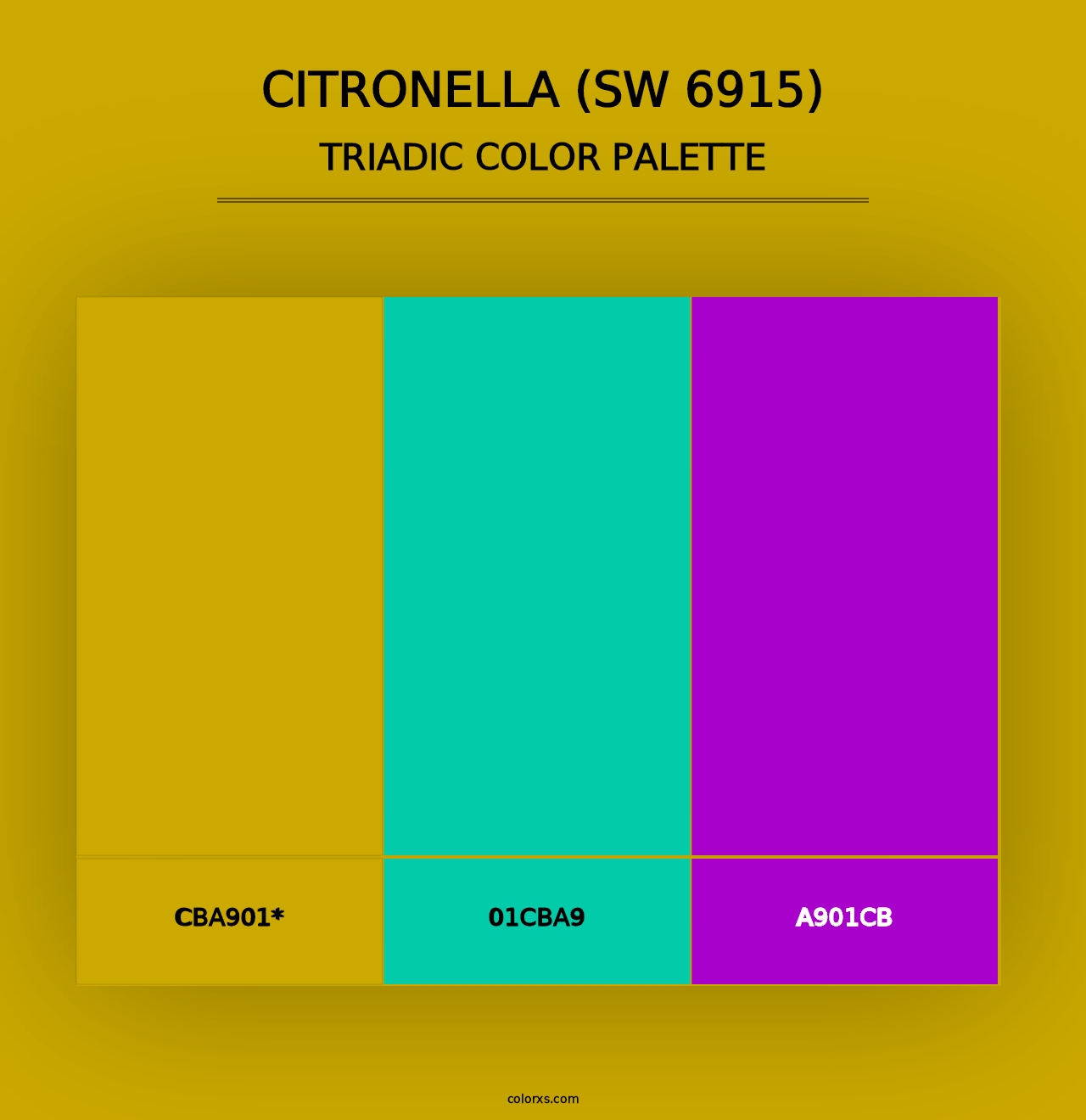 Citronella (SW 6915) - Triadic Color Palette