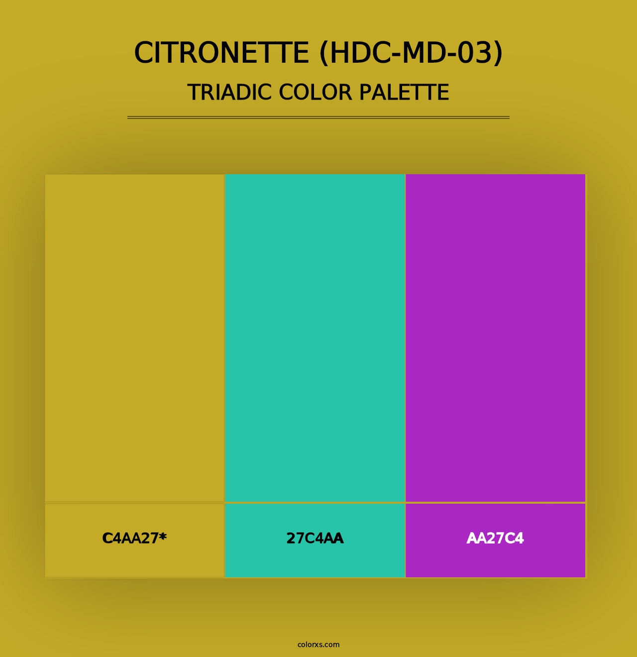 Citronette (HDC-MD-03) - Triadic Color Palette