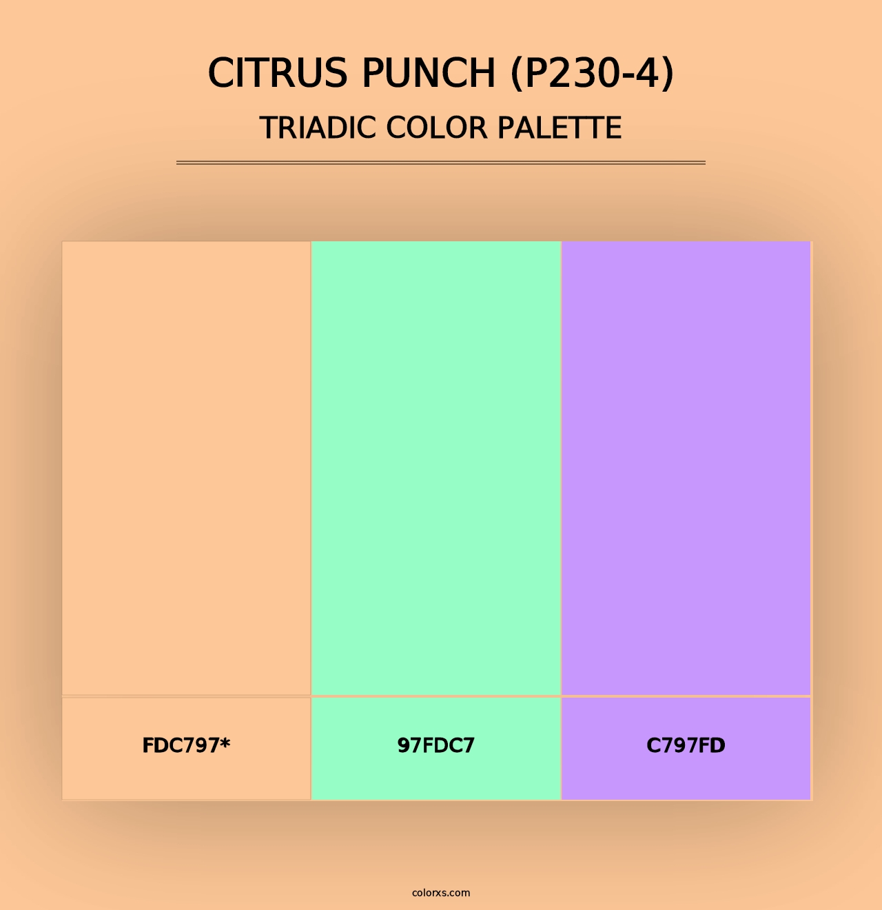 Citrus Punch (P230-4) - Triadic Color Palette