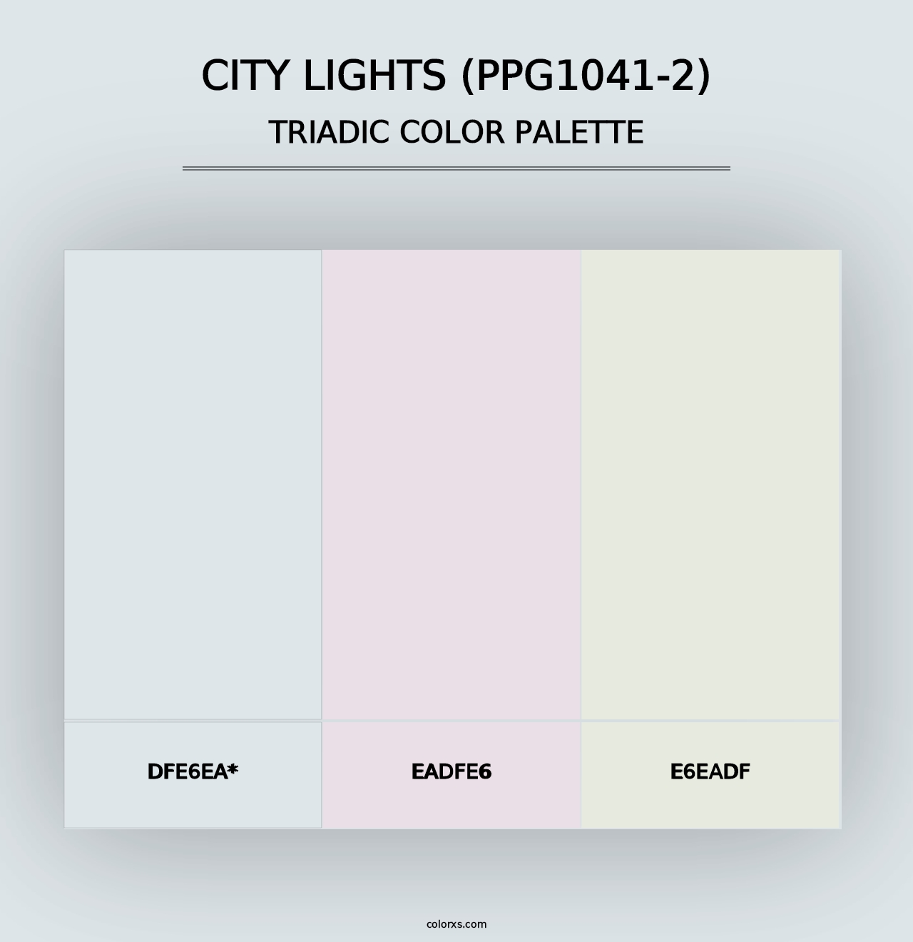 City Lights (PPG1041-2) - Triadic Color Palette