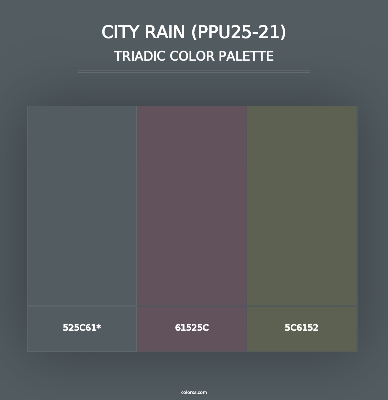 City Rain (PPU25-21) - Triadic Color Palette