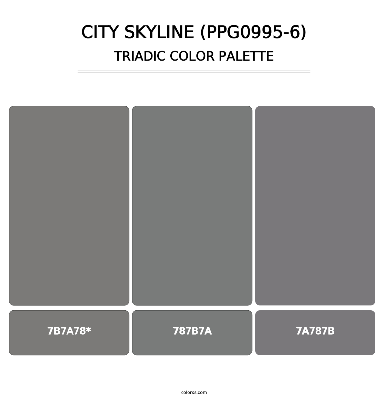 City Skyline (PPG0995-6) - Triadic Color Palette