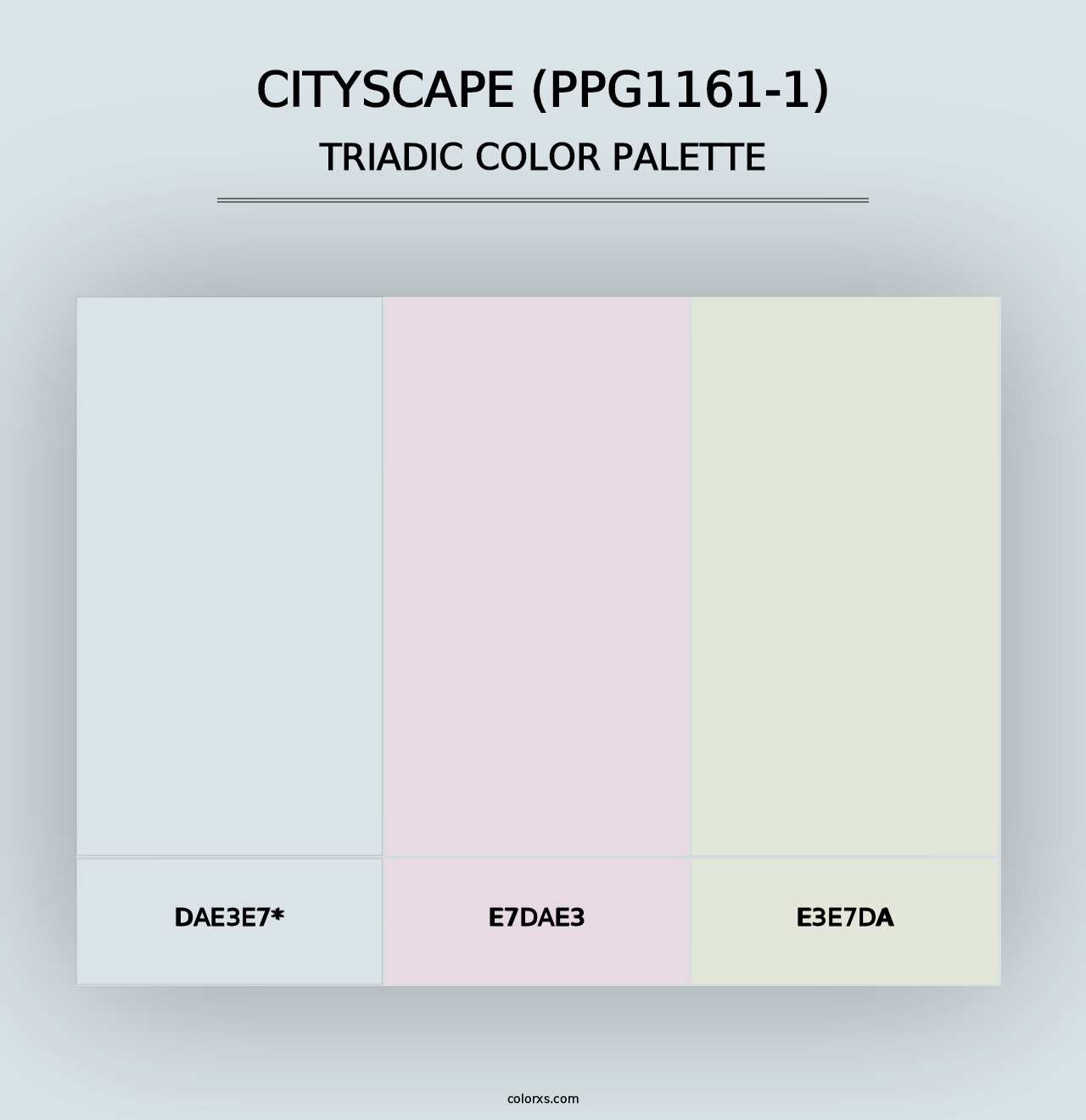 Cityscape (PPG1161-1) - Triadic Color Palette