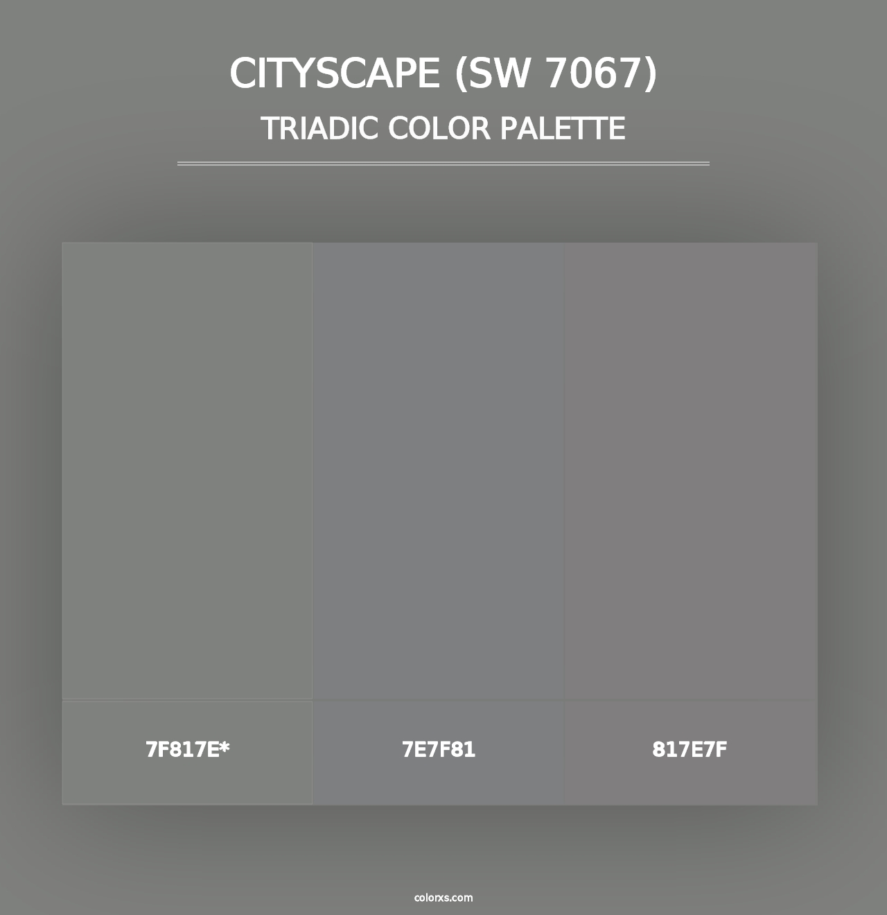 Cityscape (SW 7067) - Triadic Color Palette