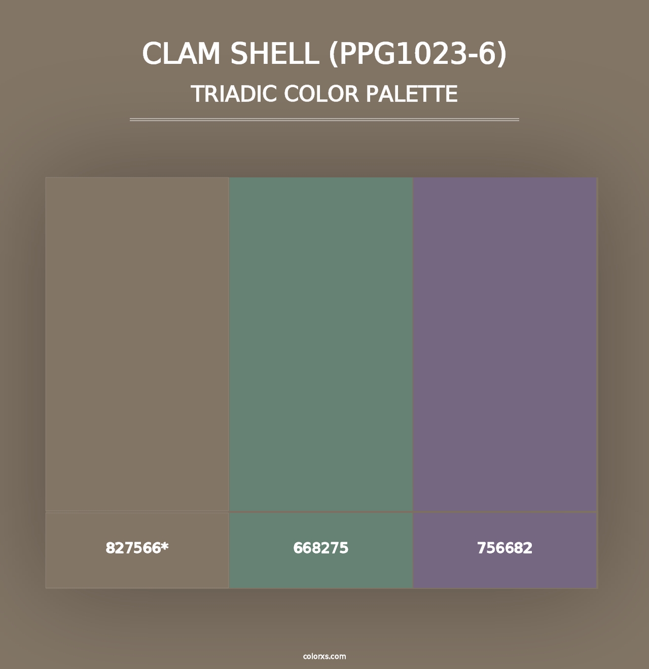 Clam Shell (PPG1023-6) - Triadic Color Palette