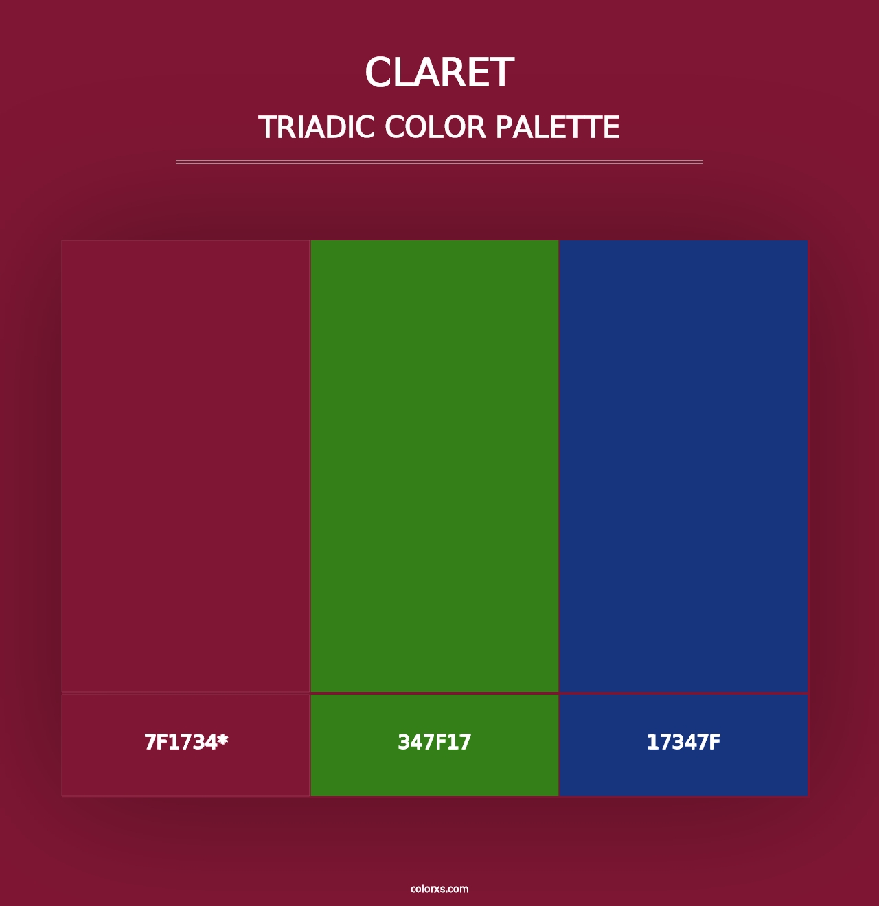 Claret - Triadic Color Palette