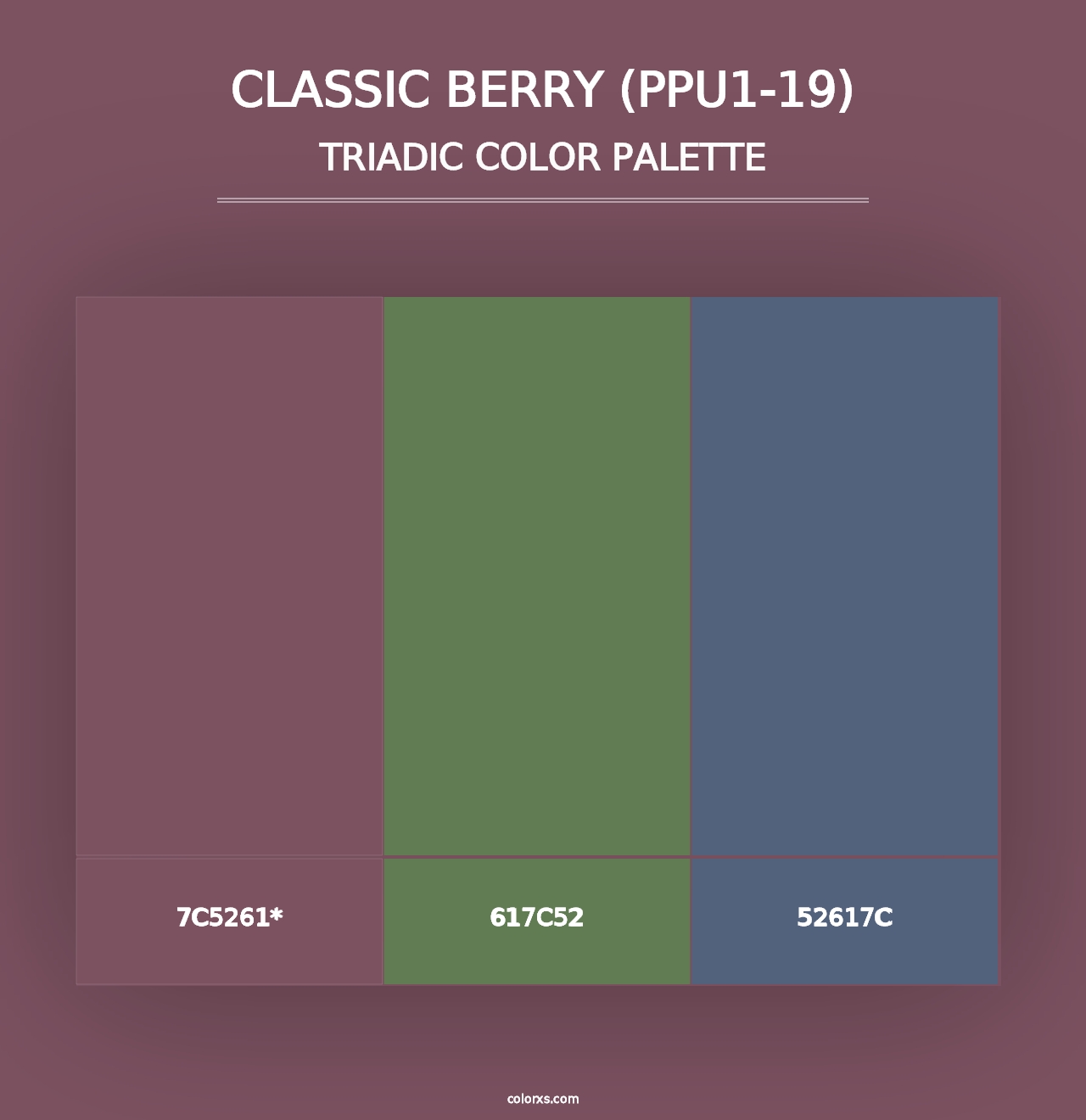 Classic Berry (PPU1-19) - Triadic Color Palette