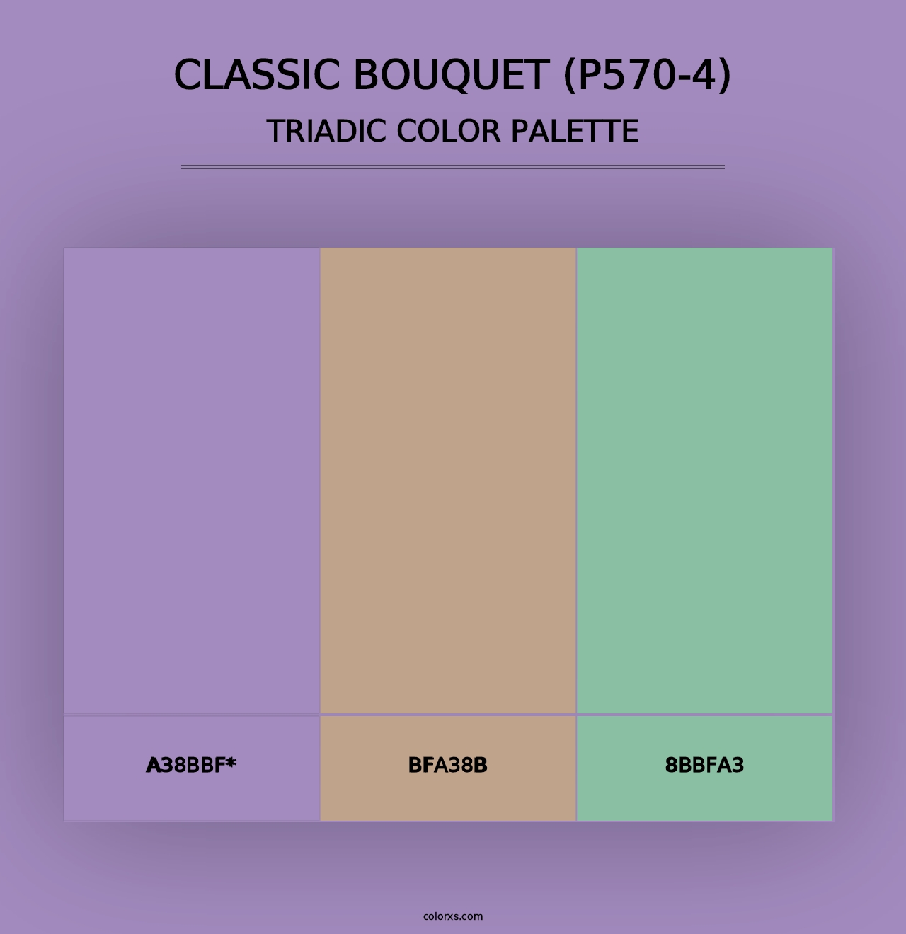 Classic Bouquet (P570-4) - Triadic Color Palette