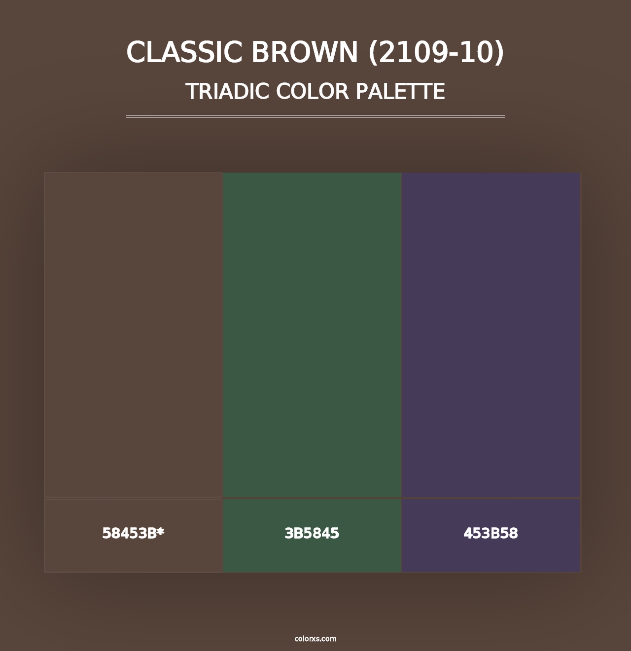 Classic Brown (2109-10) - Triadic Color Palette