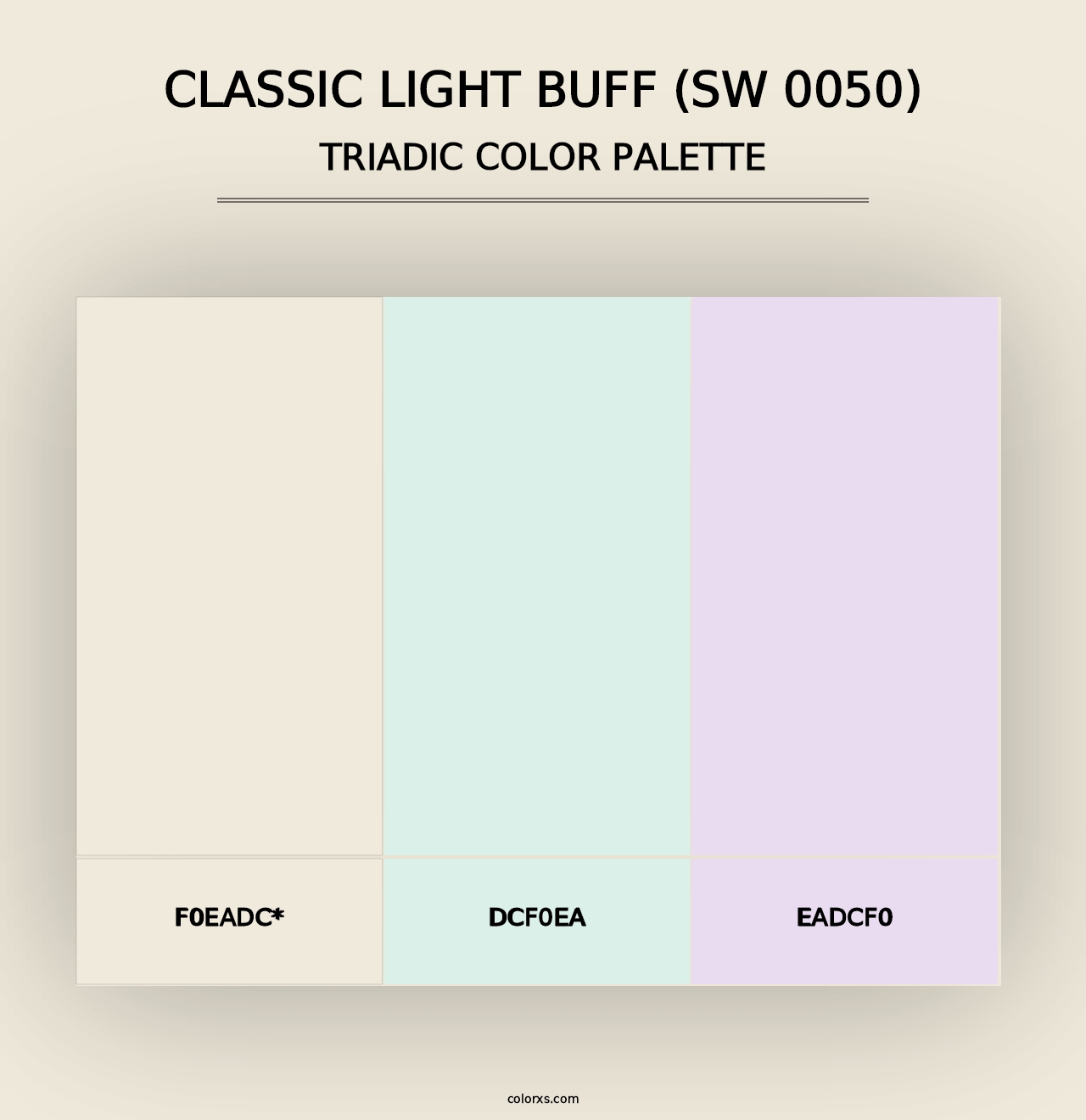 Classic Light Buff (SW 0050) - Triadic Color Palette