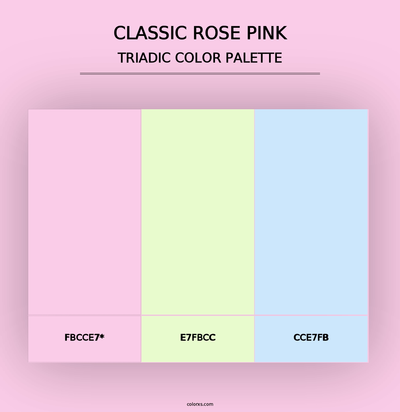 Classic Rose Pink - Triadic Color Palette