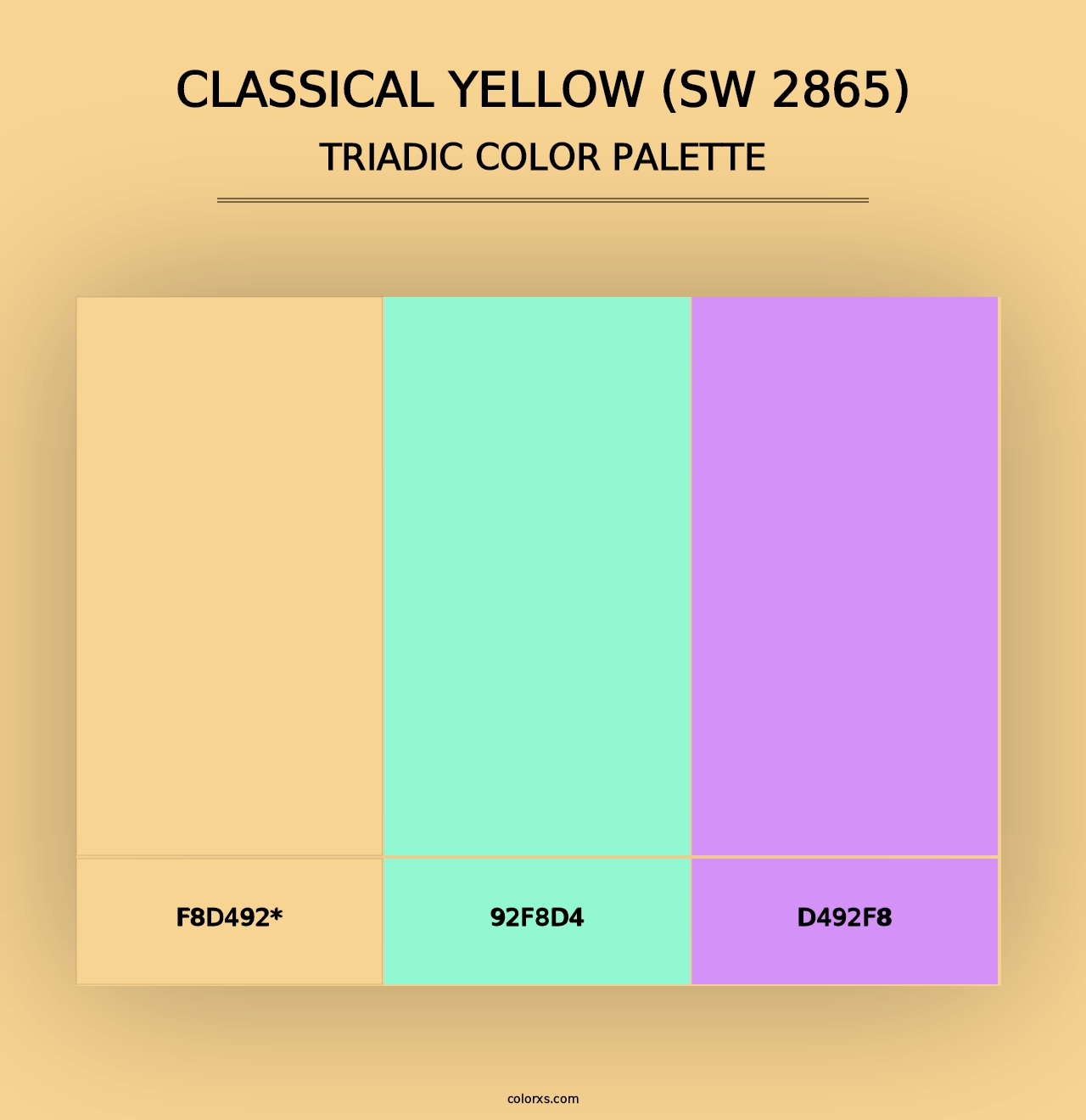 Classical Yellow (SW 2865) - Triadic Color Palette