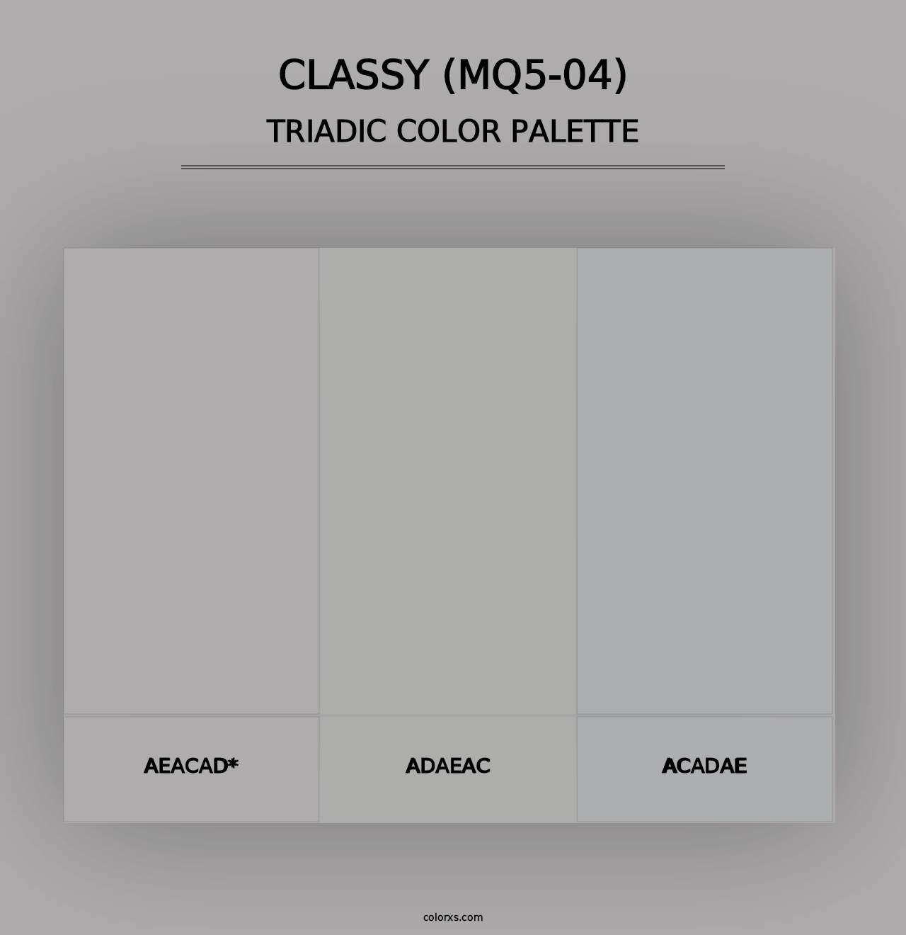 Classy (MQ5-04) - Triadic Color Palette