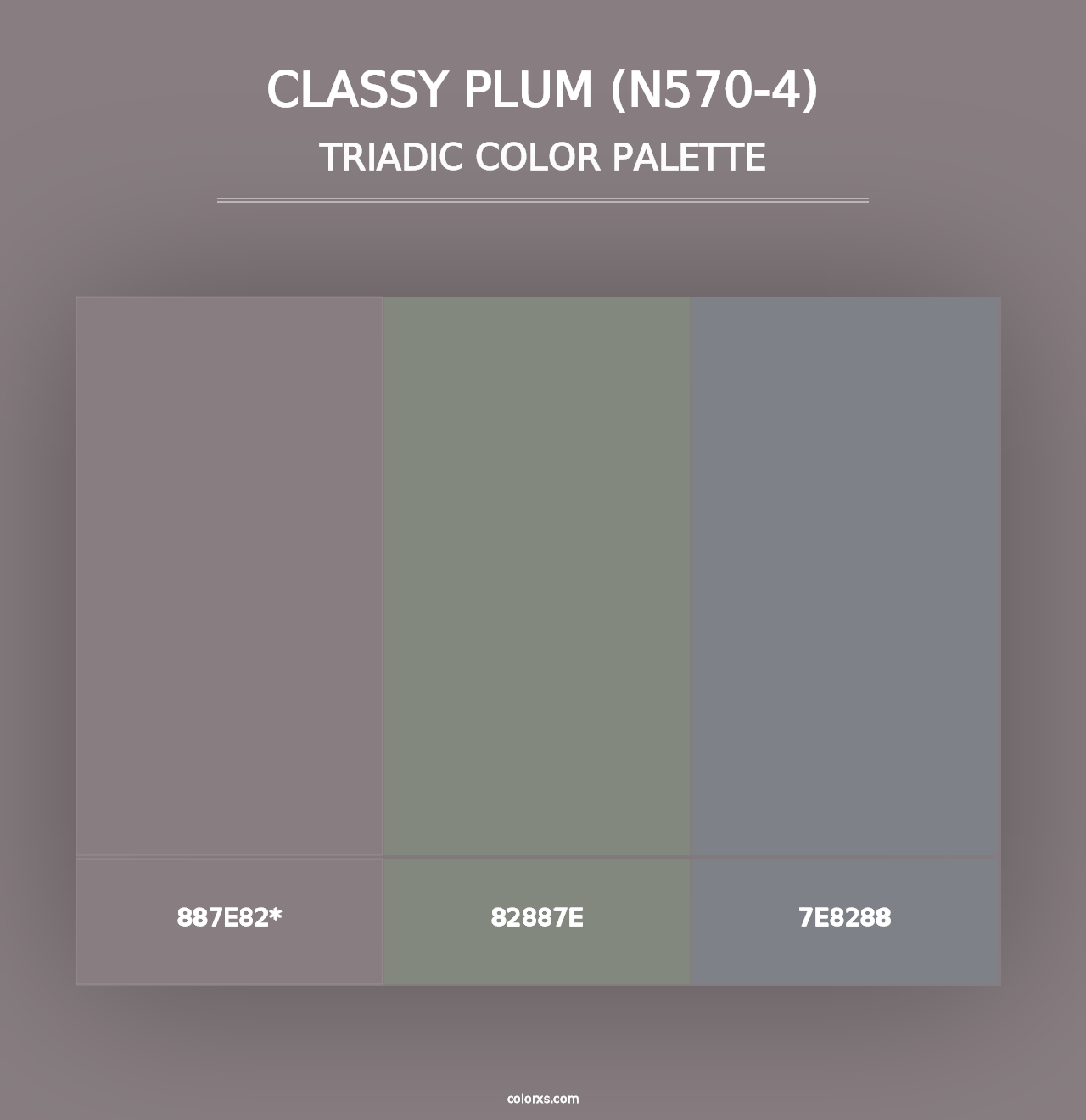 Classy Plum (N570-4) - Triadic Color Palette