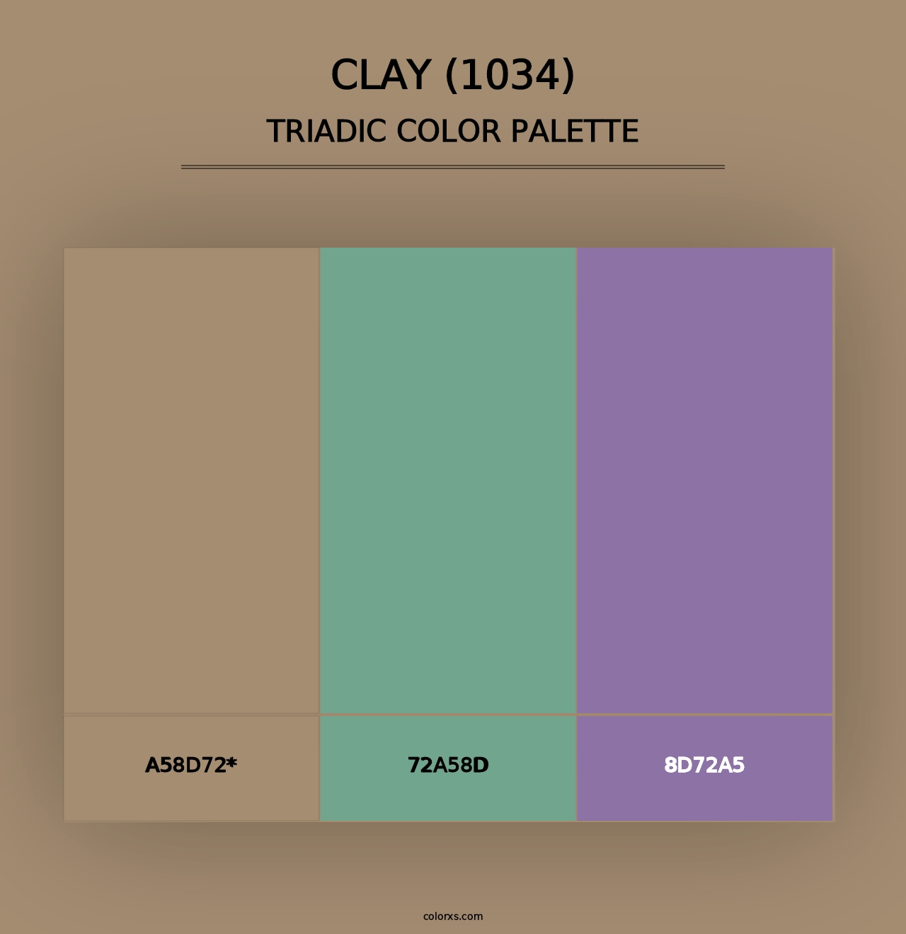 Clay (1034) - Triadic Color Palette